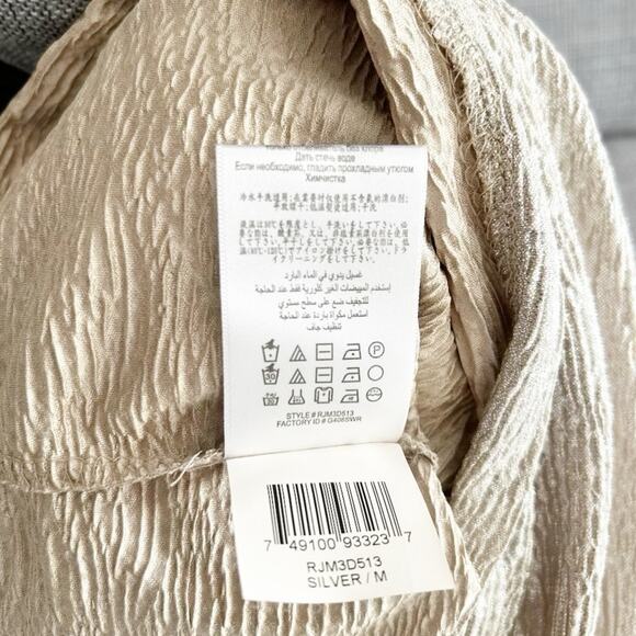 BCBGeneration Metallic Silver Textured Straight Pencil Mini Skirt Size M Medium - Picture 4 of 6